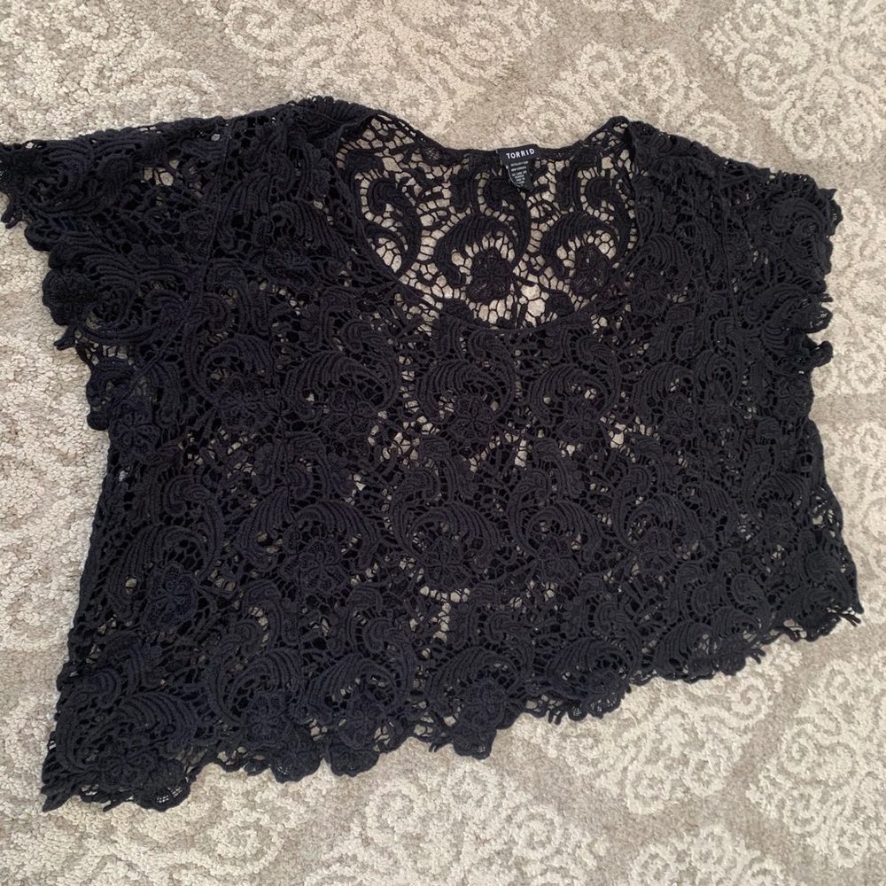 Torrid laced crop top